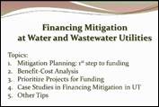 YouTube, Financing Mitigation at Water and Wastewater Utilities in Utah