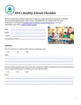 EPA's Healthy School Checklist