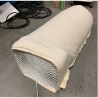 Prototype of the “Cocoon” indoor air cleaning device from researchers at Portland State University. 