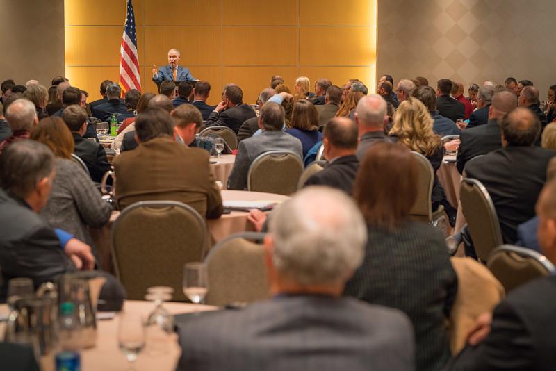  Administrator Scott Pruitt addresses Alabama, Iowa, Missouri, and Ohio Farm Bureau attendants. 
