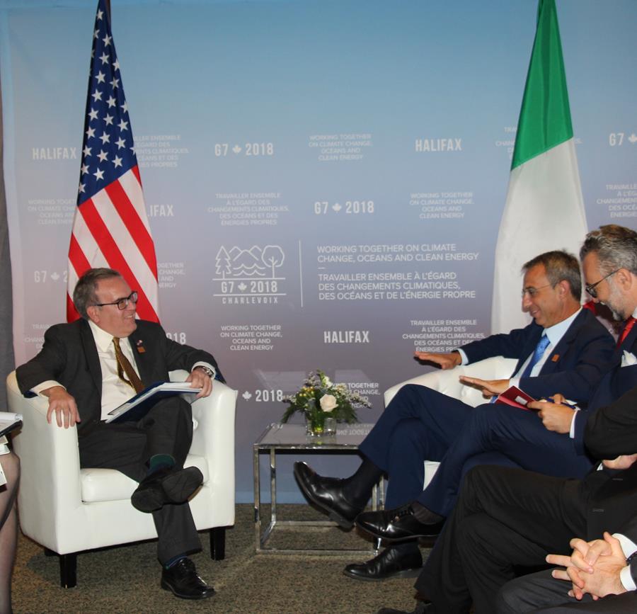  Administrator Wheeler holds bilateral meeting with Italian Minister of the Environment Sergio Costa.