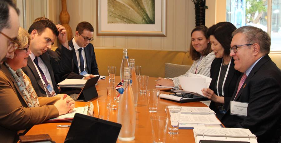 Administrator Wheeler holds bilateral meeting with United Kingdom Under Secretary of State for the Environment, Food, and Rural Affairs Therese Coffey.