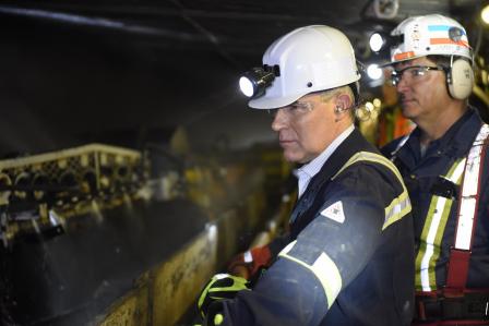 EPA Administrator Scott Pruitt touring a mine shaft.