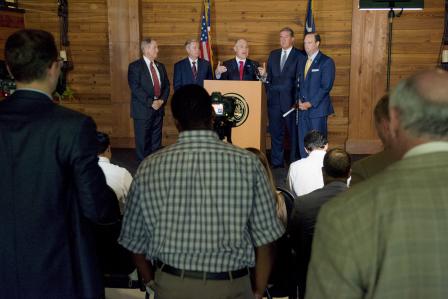 EPA Administrator Scott Pruitt speaking from podium in South Carolina