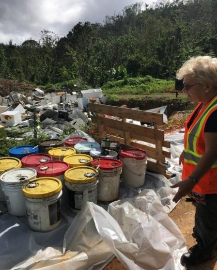 Foto de desechos peligrosos recolectados
