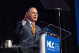 EPA Administrator Scott Pruitt at a NLC podium