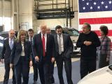 photo of President Trump, EPA Administrator Scott Pruitt, DOT Secretary Mrs. Chao, GM CEO Mary Berra, and others.