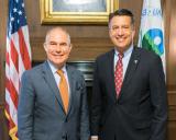 EPA Administrator Scott Pruitt standing next to Nevada Governor Brian Sandoval