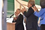 EPA Administrator Scott Pruitt receiving applause at the podium.