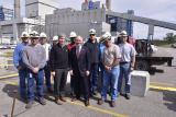 EPA Administrator Scott Pruitt with officials and workers outside the plant.