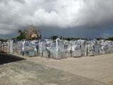 Piles of wrapped waste