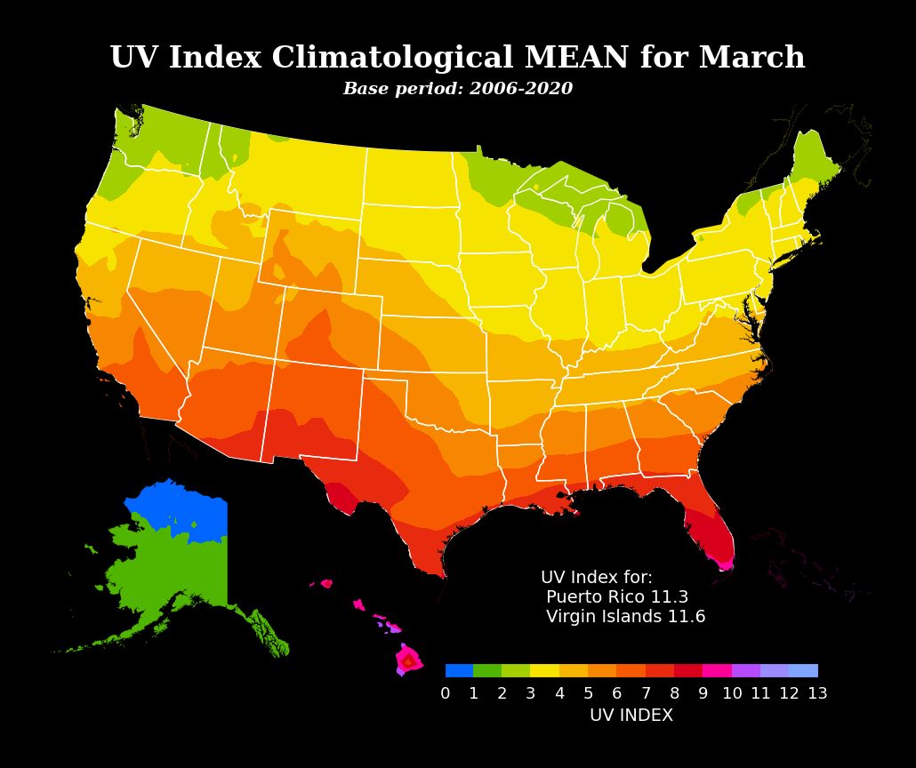 highest uv index ever from the sun