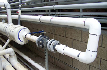 Photo of a biogas pipeline