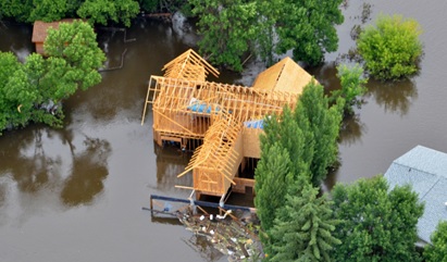 flooded house