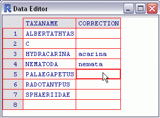 R Data Editor