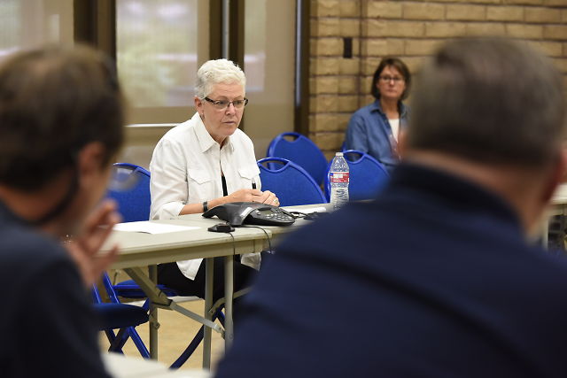 Administrator in a meeting.