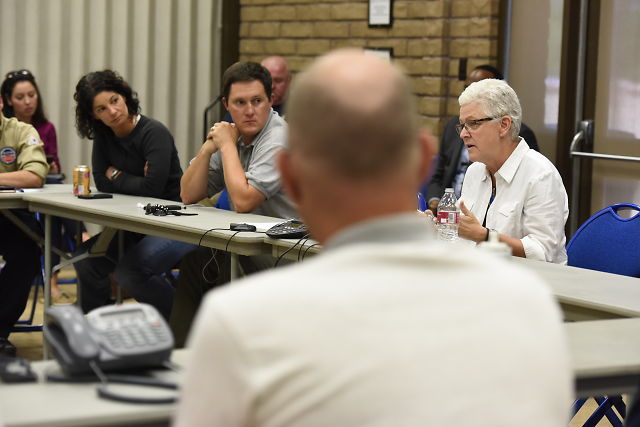 Administrator McCarthy in a meeting.