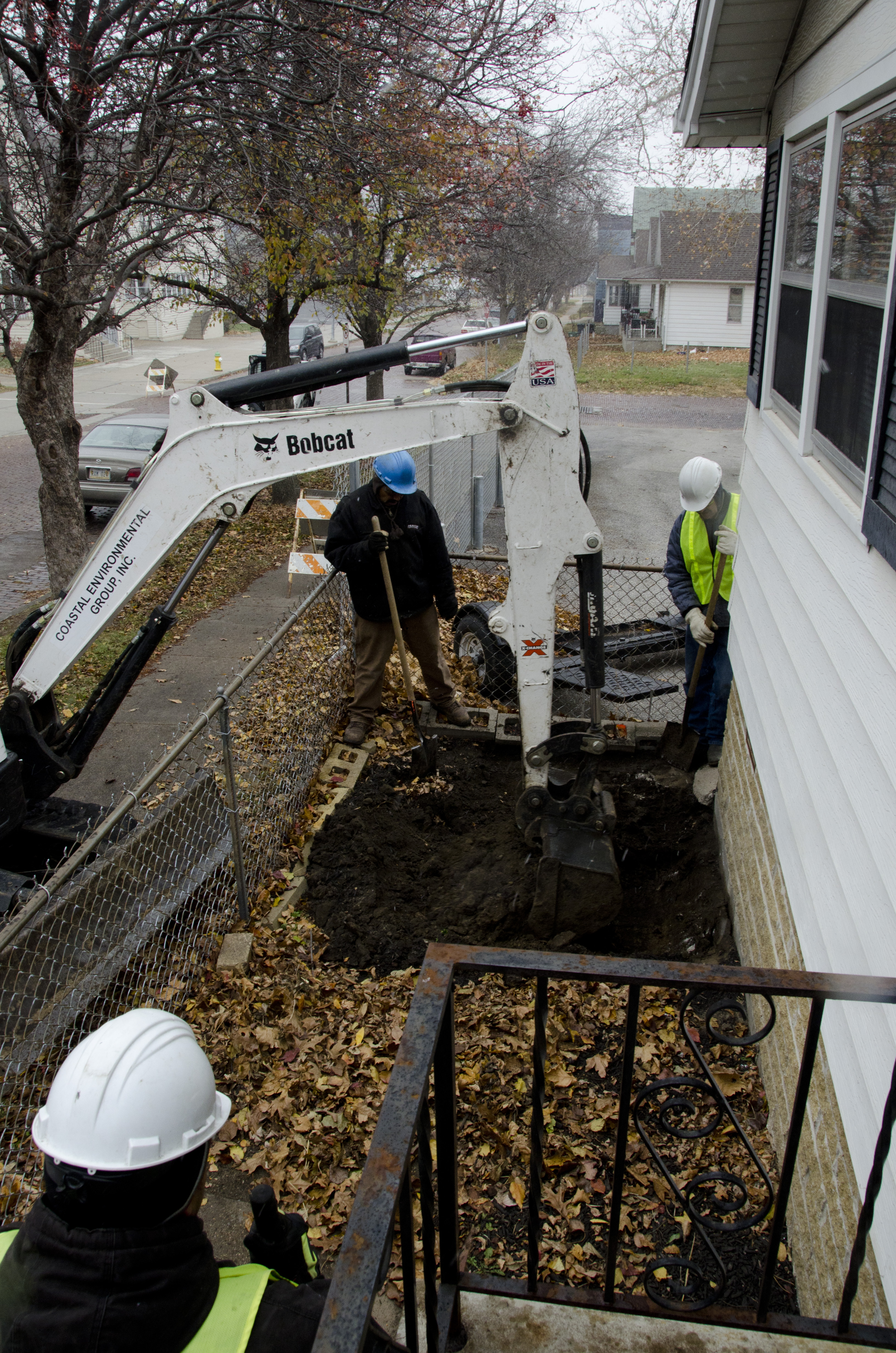 Residential yard remediation activity