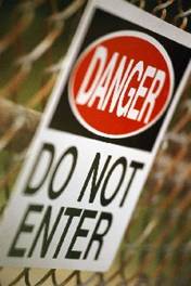 Image of Danger sign - Do Not Enter