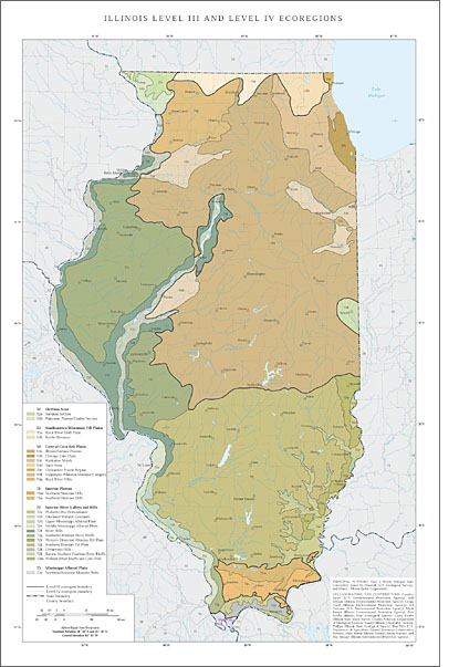Level IV Ecoregions of Illinois