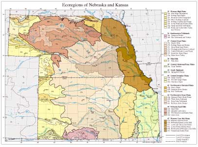 Level III and IV Ecoregions of Kansas and Nebraska--page size