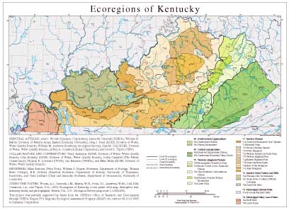 Level III and IV Ecoregions of Kentucky--page size