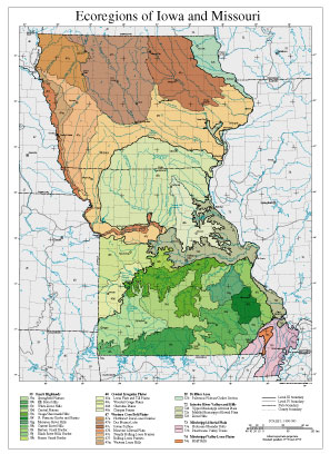 Level III and IV Ecoregions of Iowa and Missouri--page size