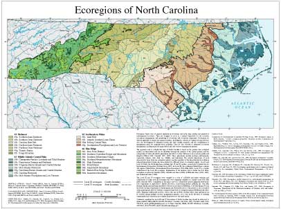 Level III and IV Ecoregions of North Carolina