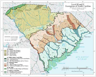 Level III and IV Ecoregions of South Carolina--page size