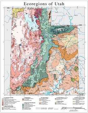 Level III and IV Ecoregions of Utah--page size