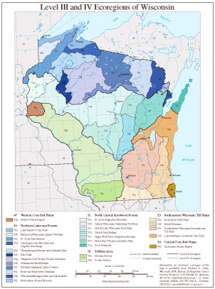 Level III and IV Ecoregions of Wisconsin--page size