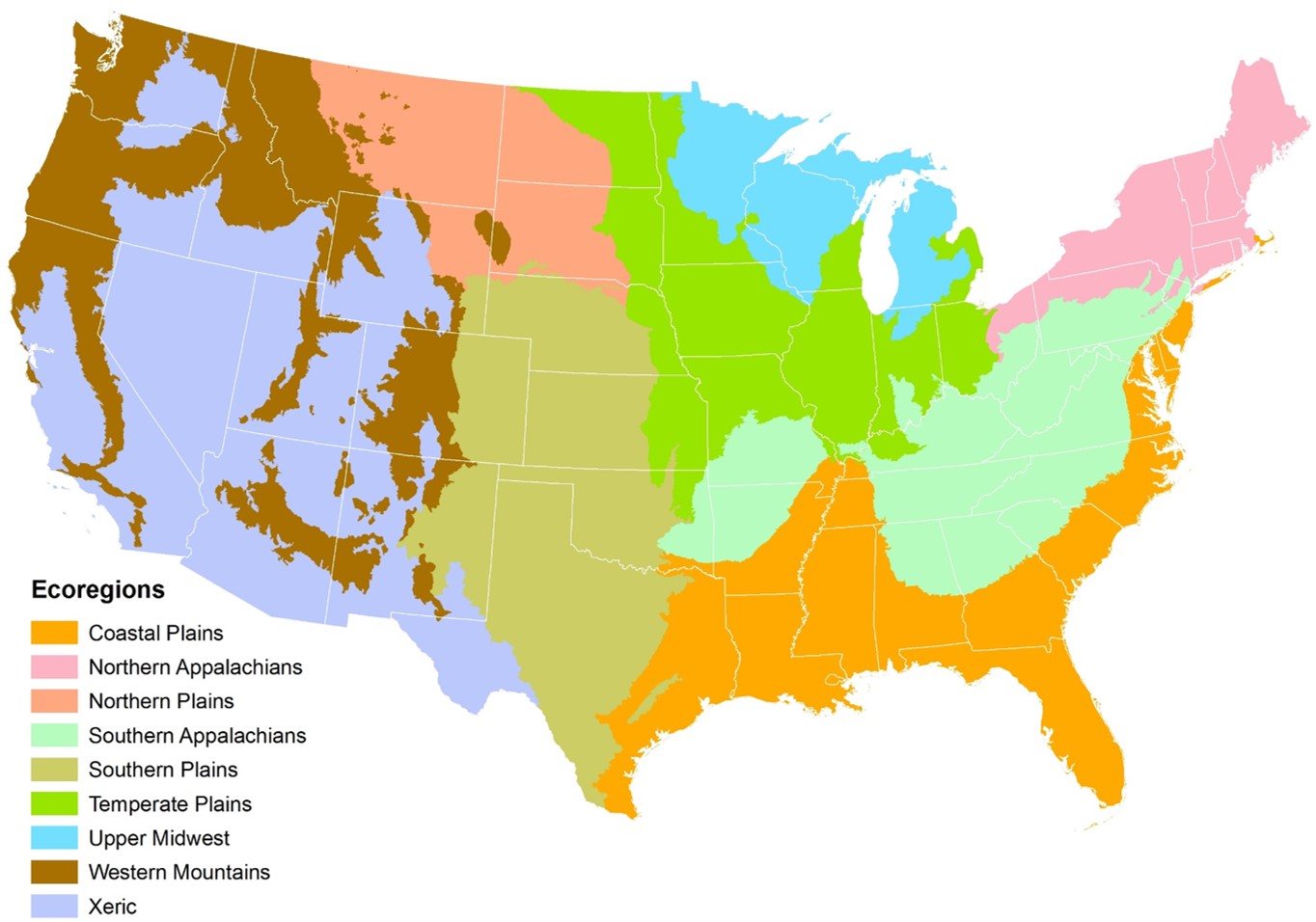 coastal plains map