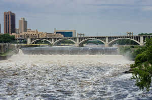 Mississippi River in downtown Minneapolis