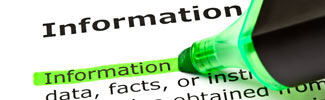 A photo of information being highlighted