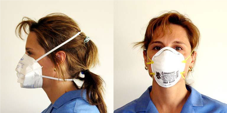 Two types of N95 disposable particulate respirators