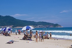 People enjoying a day at the beach