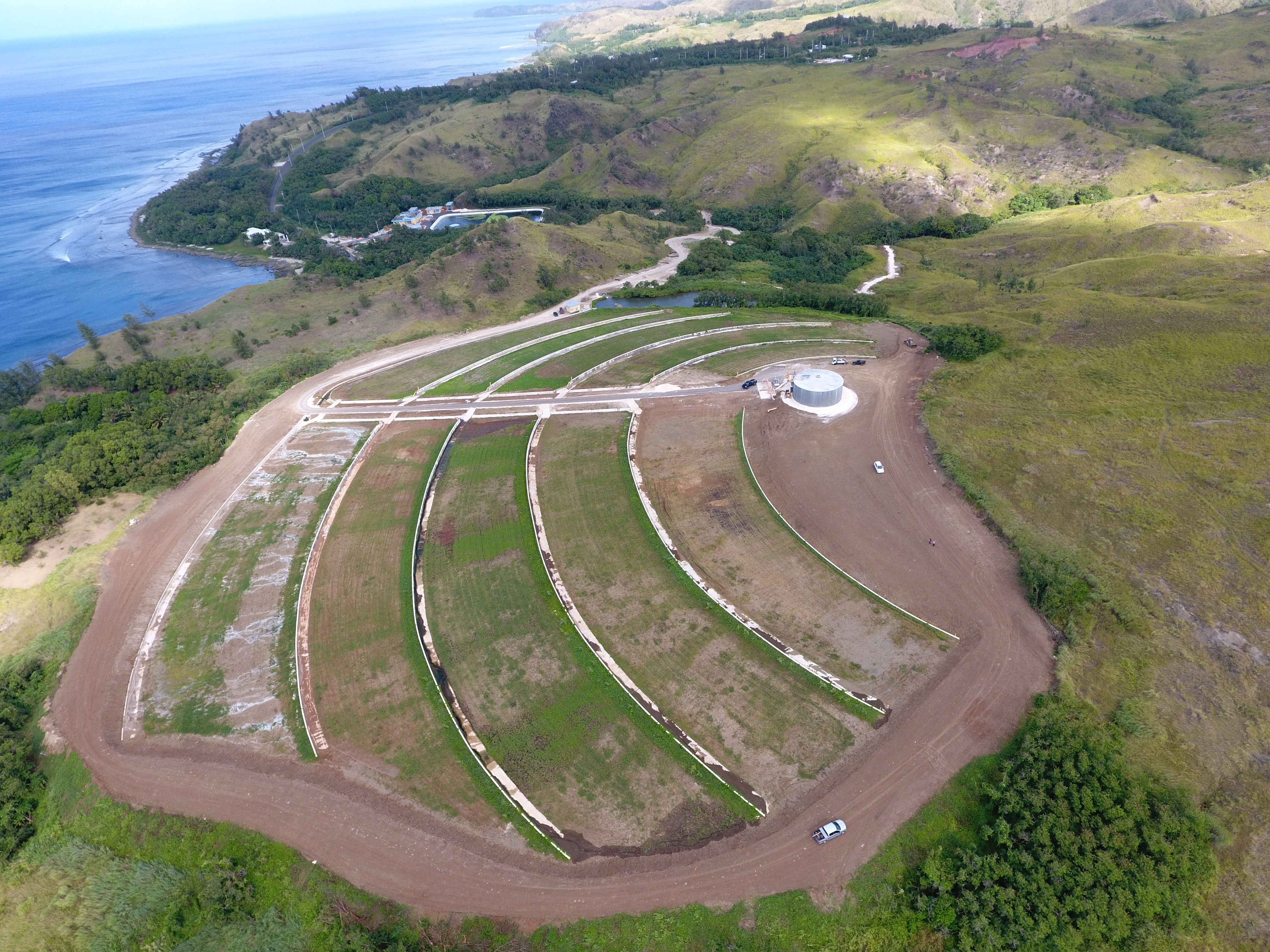 Photo of the Umatac-Merizo Wastewater Treatment System and wetlands area [photo credit: Guam Waterworks]