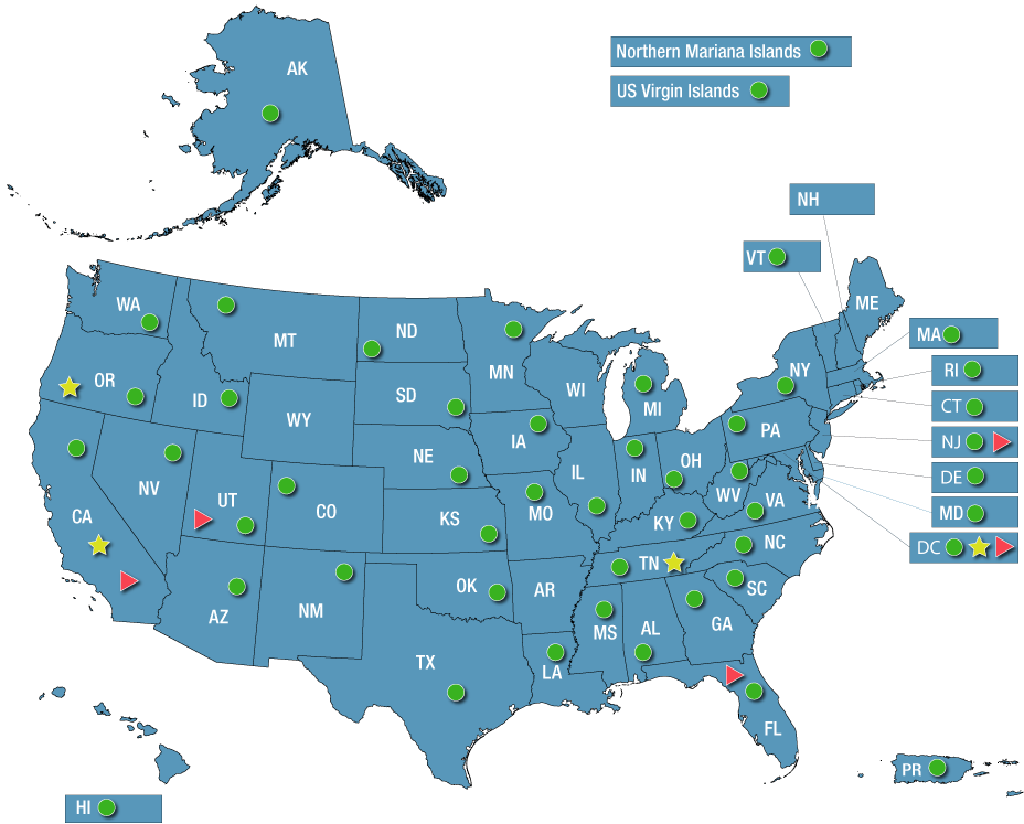 Map of the US Showing Points of Application, Video Presentations, and Project information