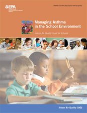 Children in a classroom on the cover of the "Managing Asthma in the School Environment" guidance.