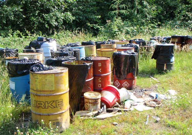 Chemical drums at a newly discovered potential NPL site