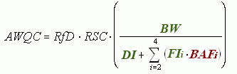 formula for AWQC