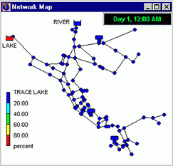 Screen shot of EPANET software.