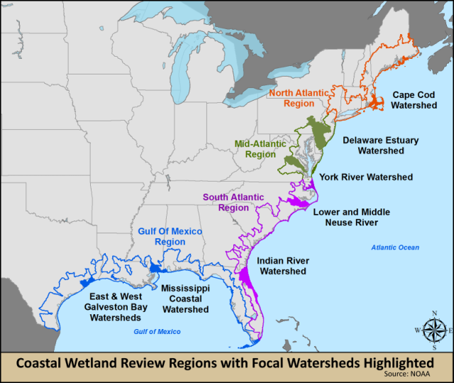 EPA S Efforts Coastal Wetlands Initiative US EPA Cwr Watershed Map 