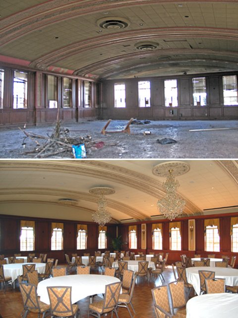 Skirvin Hotel, Oklahoma City, Oklahoma, Before and After Revitalization
