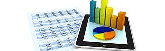 Image of a graph in a tablet