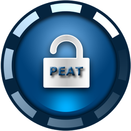 an opened lock with PEAT written on it