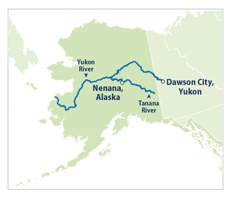Юкон к какому бассейну. Река Танана Аляска. Танана Аляска на карте. Река Танана на карте Северной Америки. Река Юкон на карте.