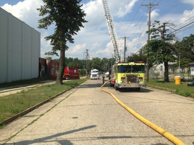 Fire Truck and Frac Tank