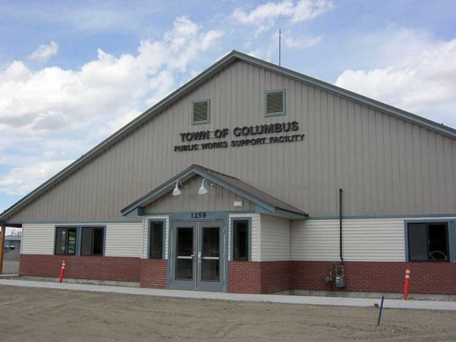 A new public works building is located on the Site