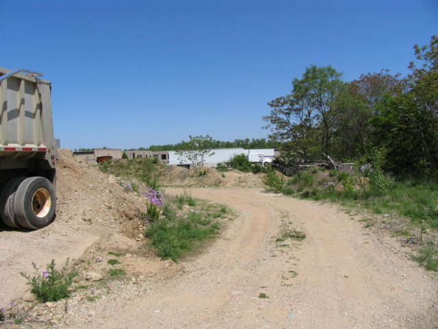A truck parking at the site